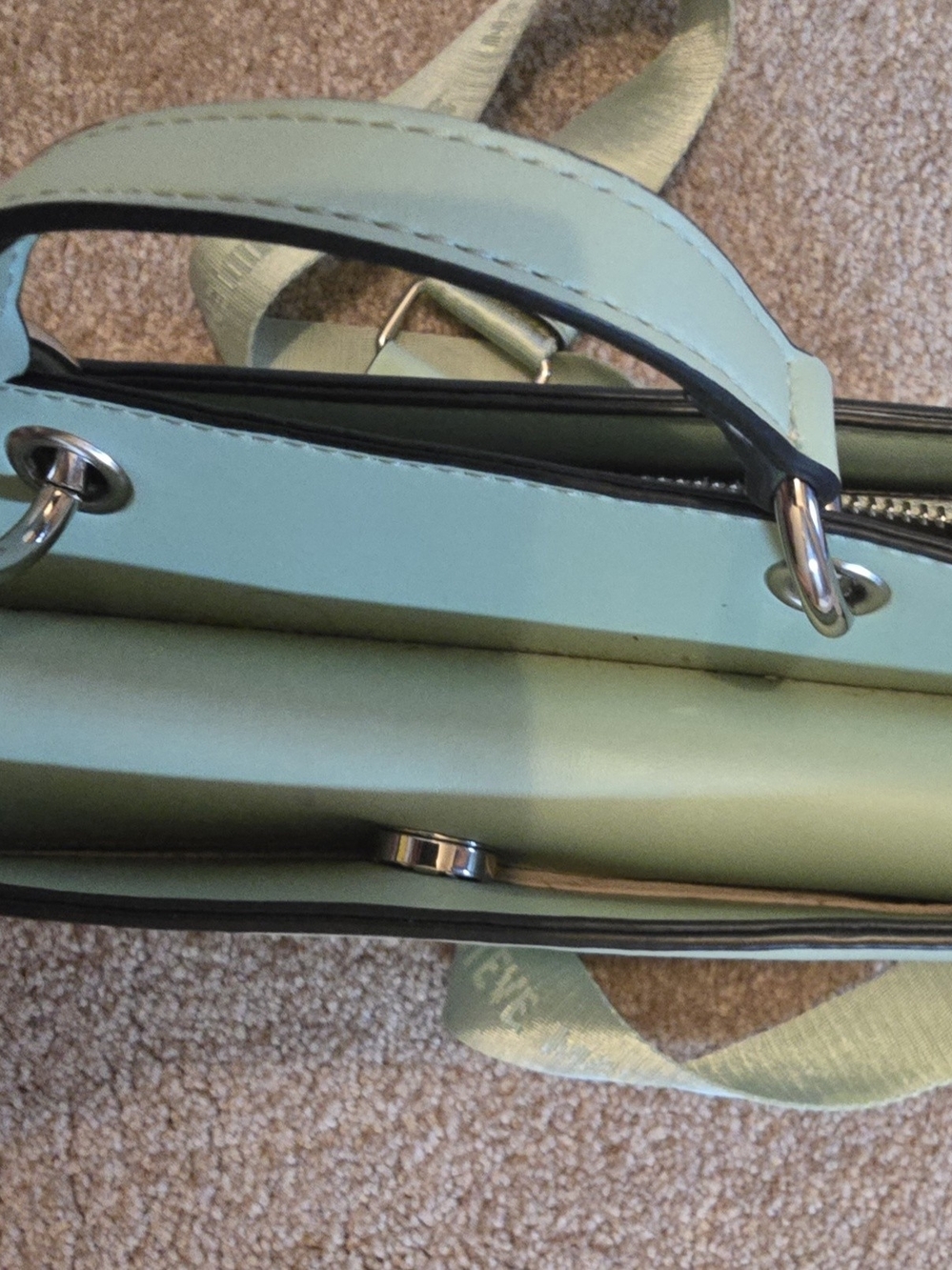Steve Madden Bevelyn Mint Green Top-Handle Satchel - Picture 9 of 11